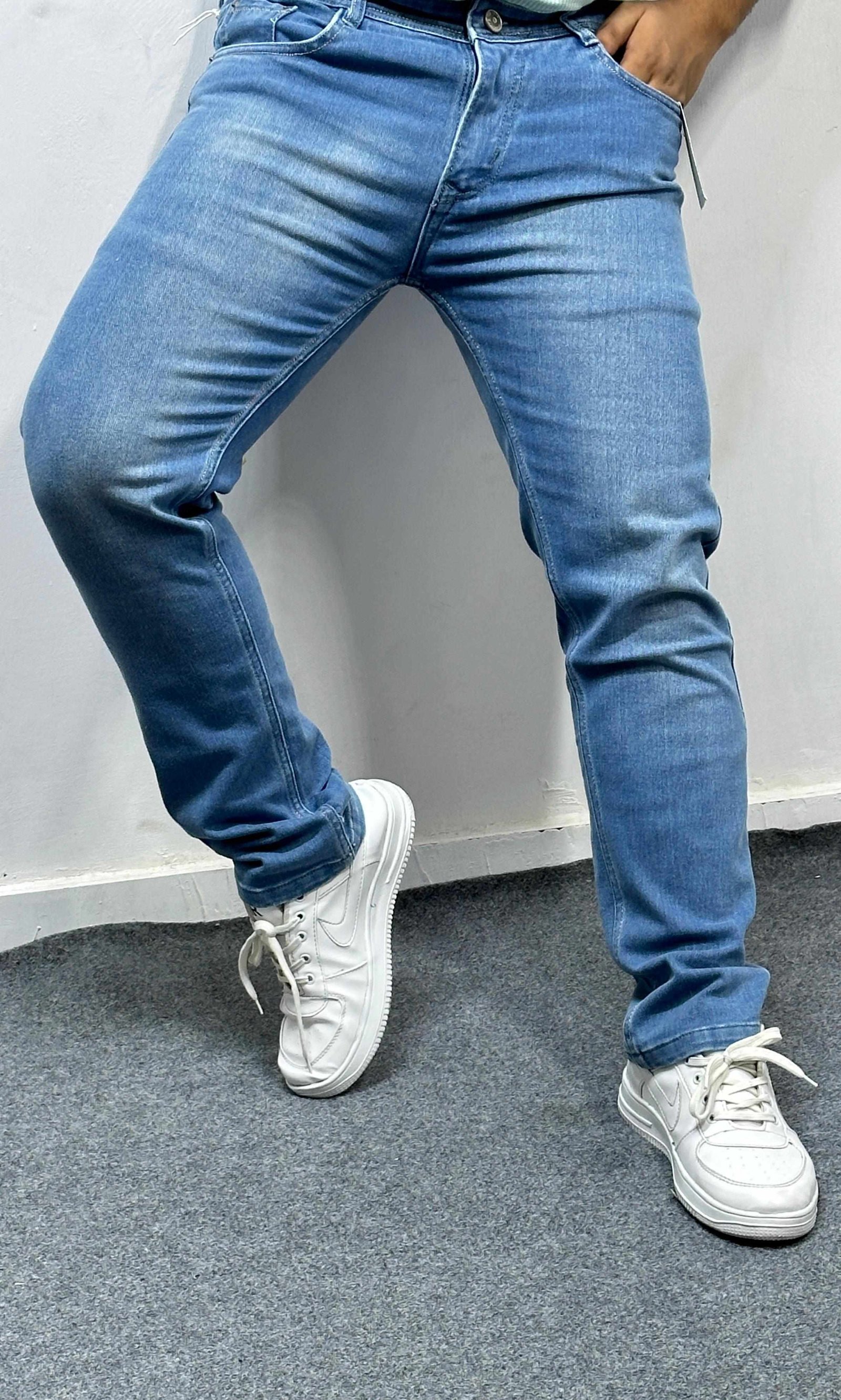 Regular Fit Stretchable Flat Finish Jeans