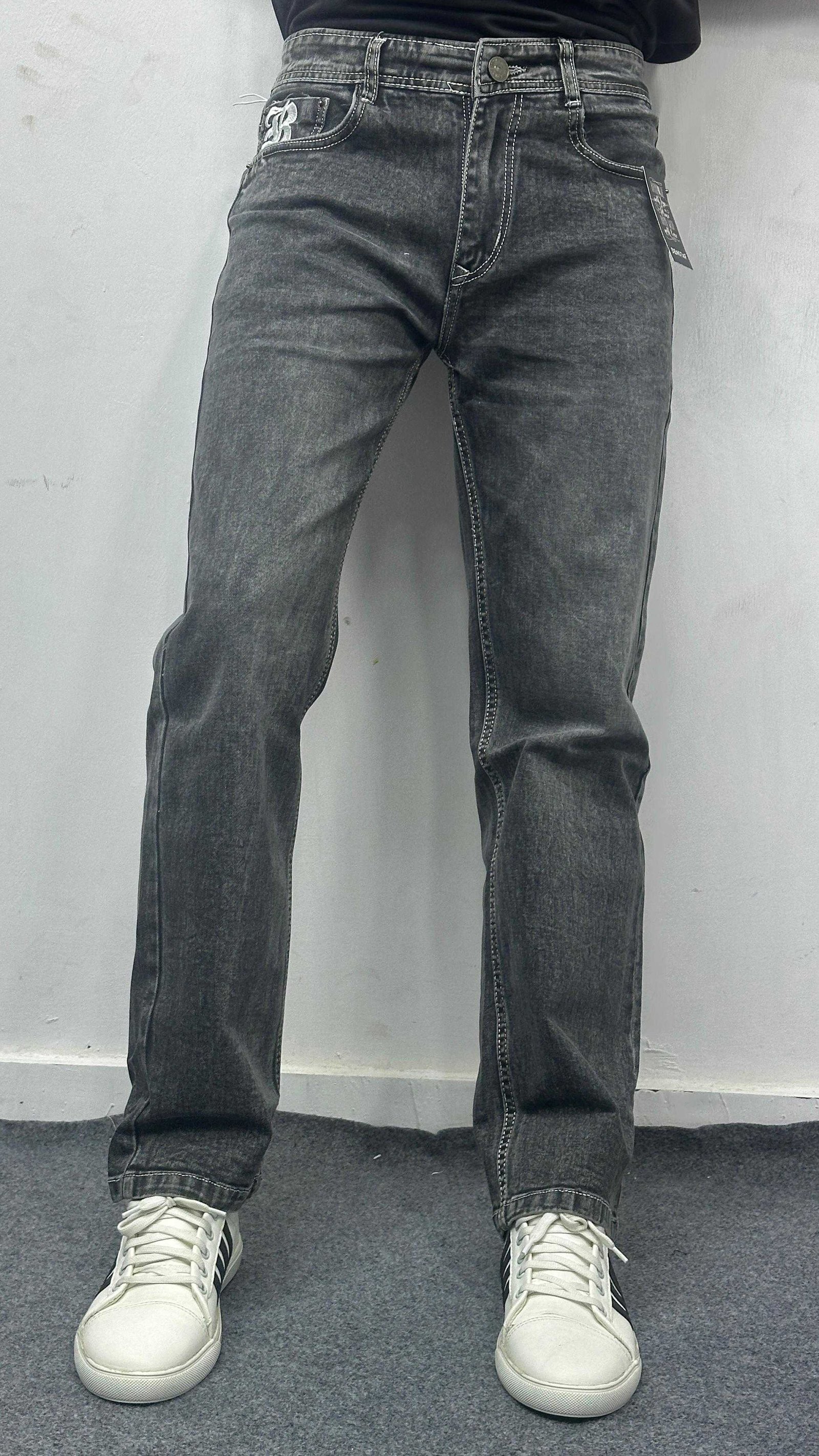 Straight Fit Stretchable Flat Finish Jeans