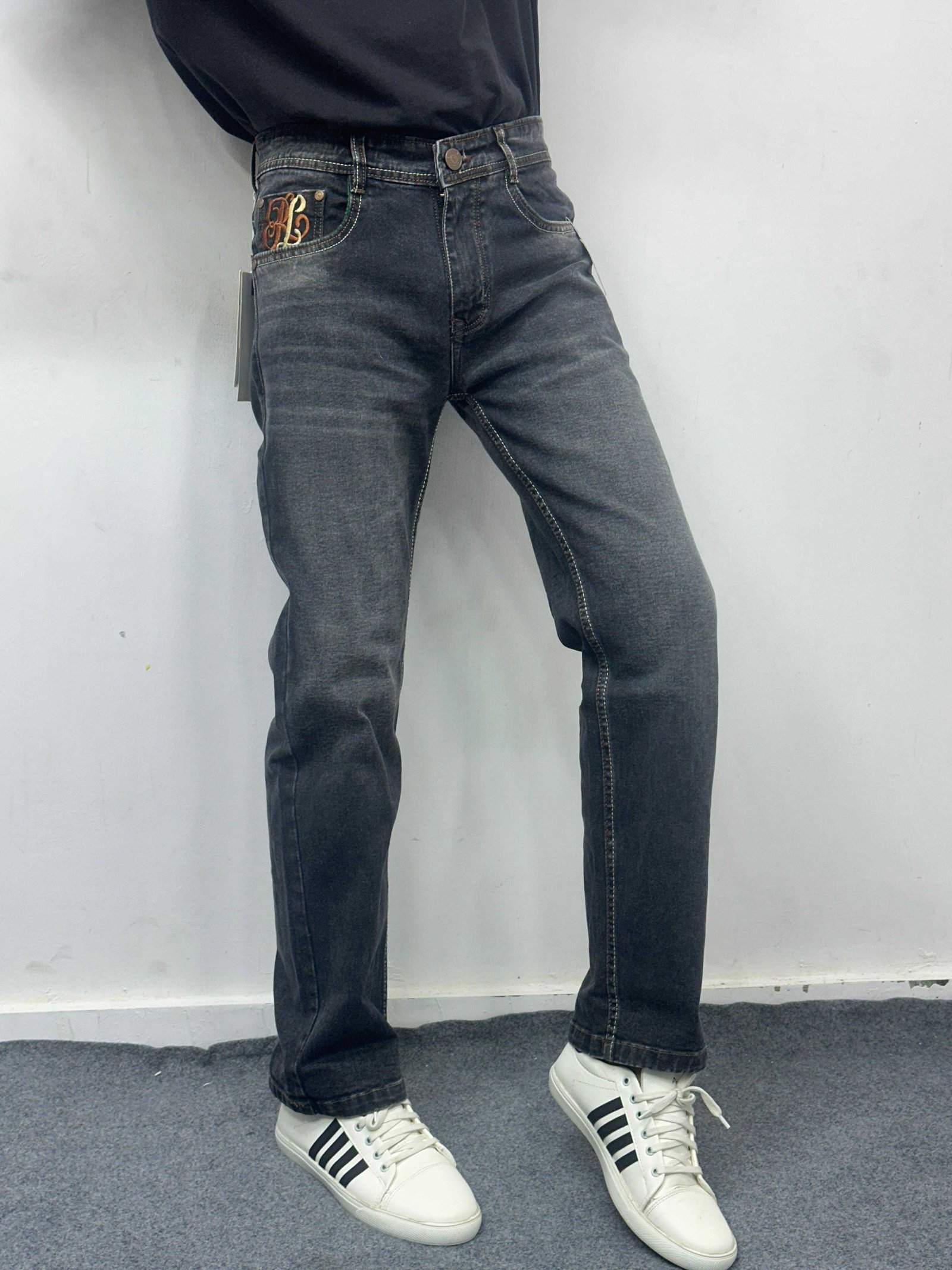 Straight Fit Stretchable Flat Finish Jeans