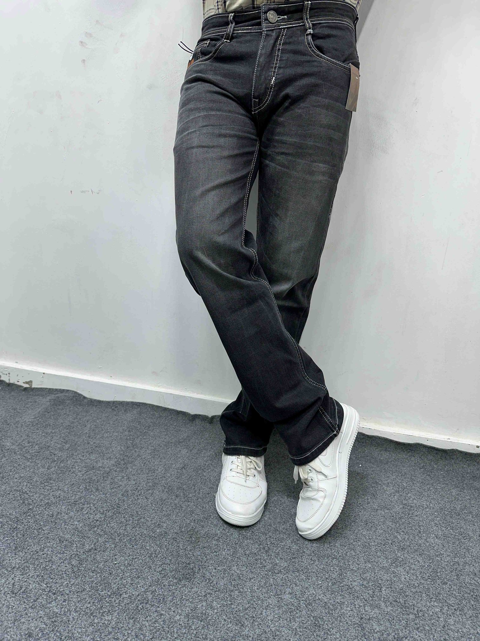 Straight Fit Stretchable Flat Finish Jeans