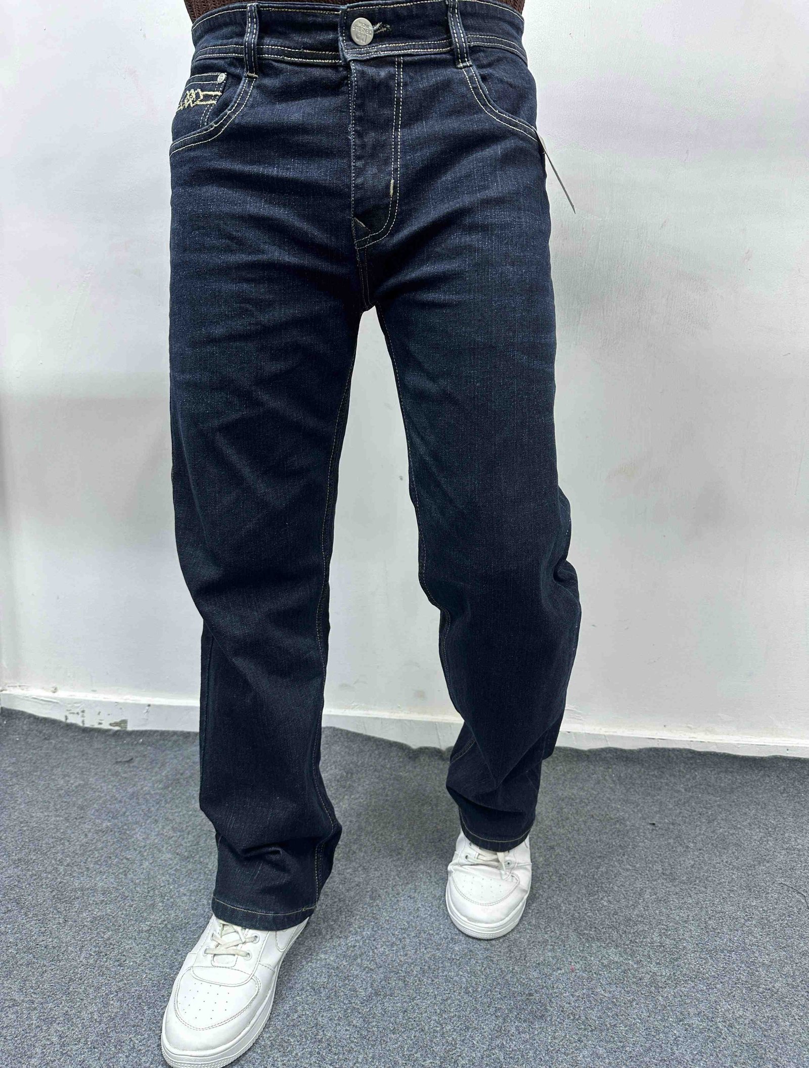 Straight Fit Stretchable Flat Finish Jeans