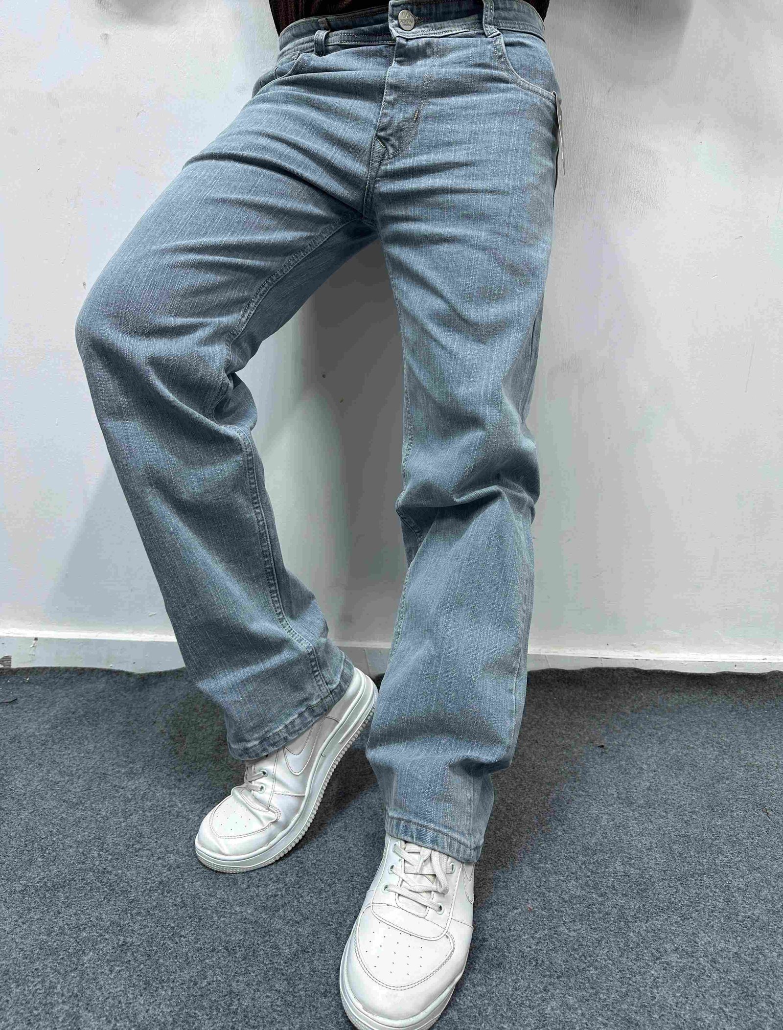 Straight Fit Stretchable Flat Finish Jeans