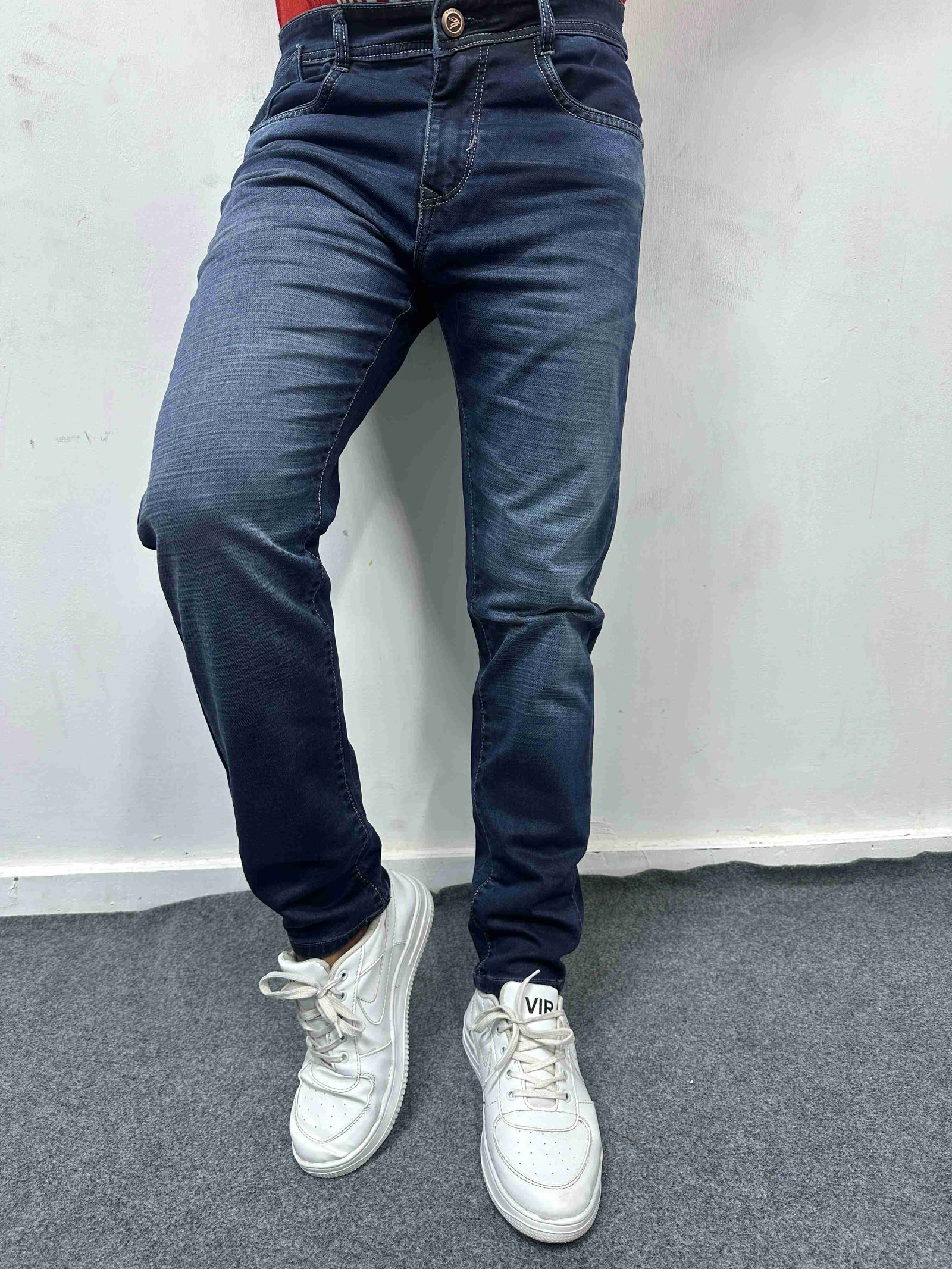 Narrow Fit Stretchable Flat Finish Jeans