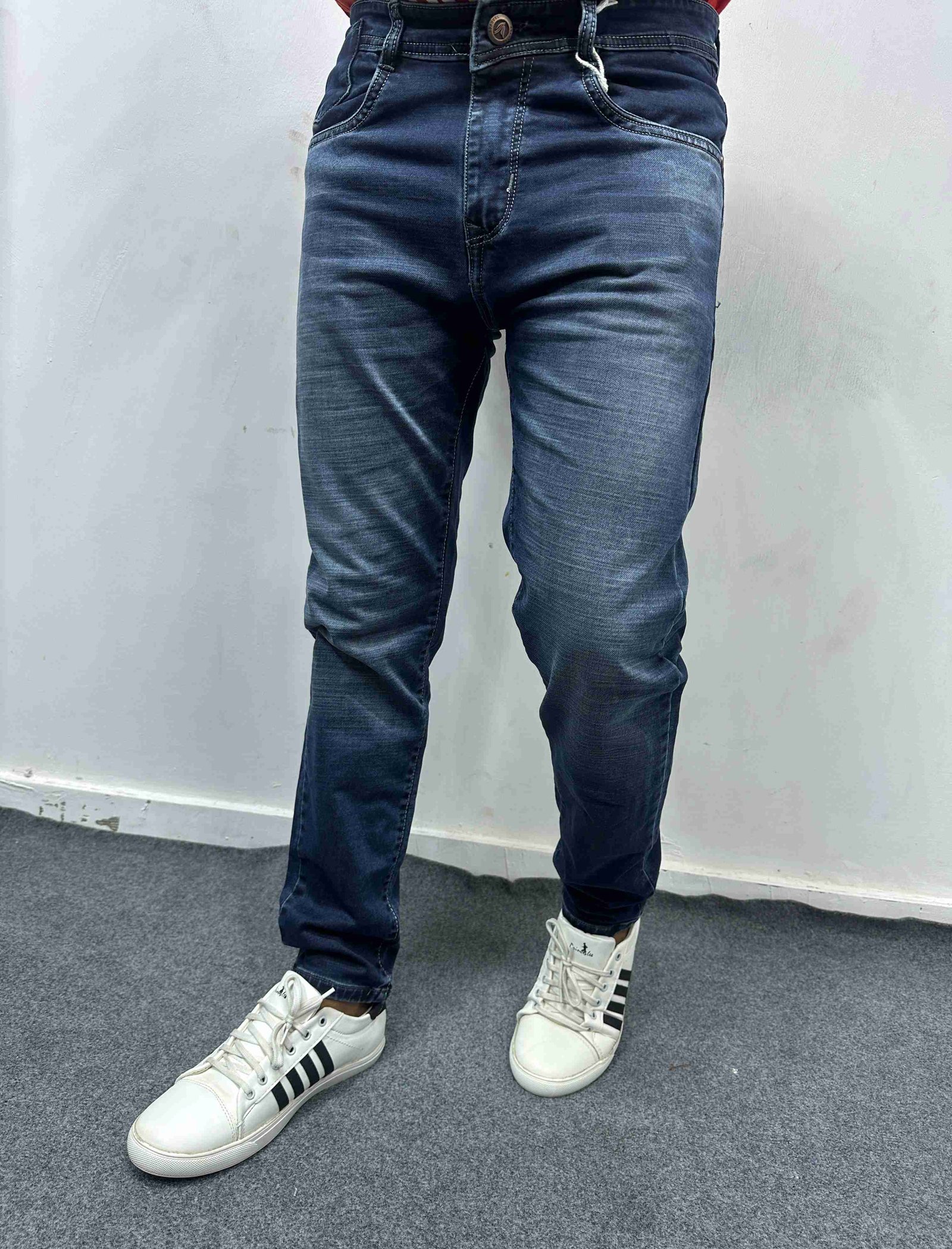 Narrow Fit Stretchable Flat Finish Jeans