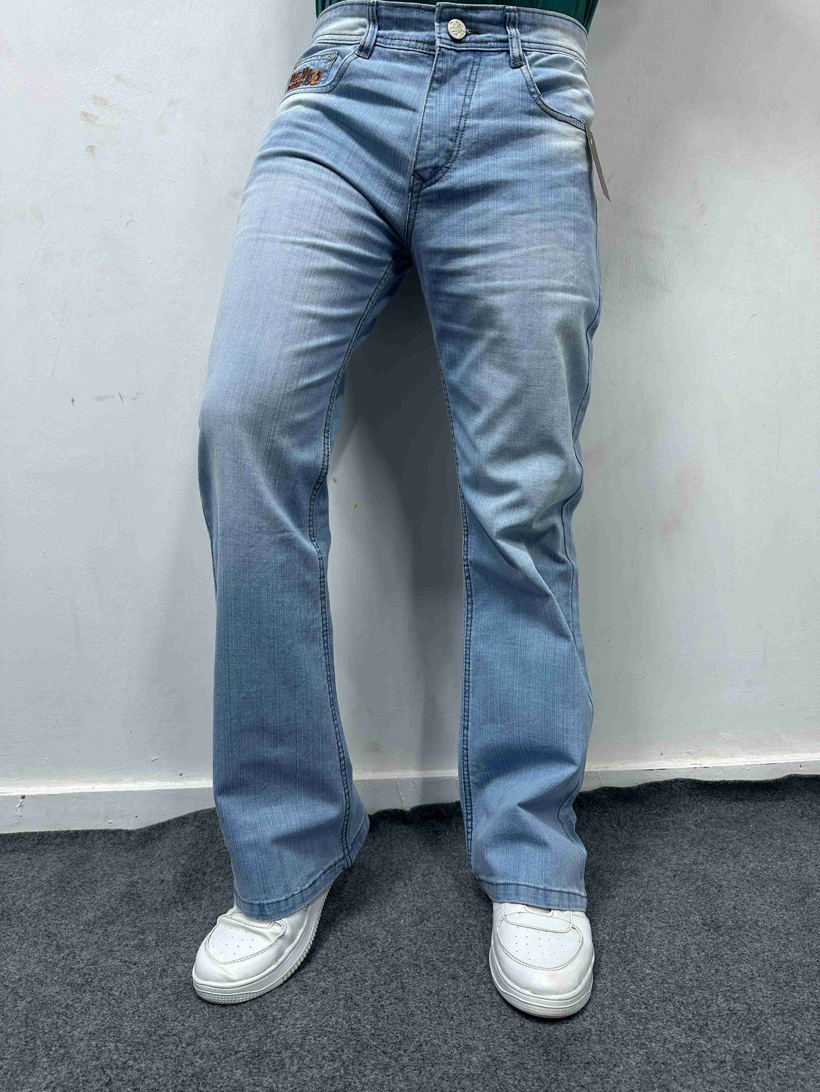 Straight Fit Stretchable Flat Finish Jeans